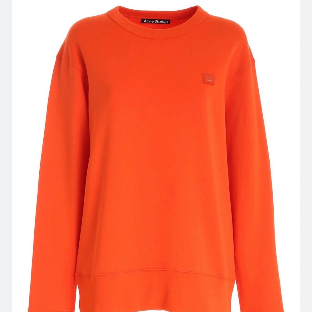 Acne Bright Orange Crew Neck Sweater